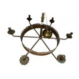 ROUND 6 ARM CANDELABRA W/ ORNAMENTAL BAND 30"