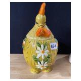 VINTAGE SLEEPING ROOSTER COOKIE JAR