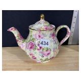 ARTHUR WOOD AND SON ROSE TEAPOT GOOD CONDITION