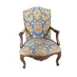 LOUIS VIII BAROQUE-STYLE ARMCHAIRS, CARVED WOOD