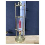 BRASS & GLASS CANDLE STICK HOLDER