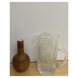 WOVEN PORCELAIN VASE TINY FLAKE ON EDGE AND