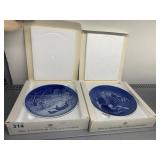 BING & GRONDAHL CHRISTMAS PLATES 1970, 1971