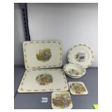BUNNYKINS ROYAL DOULTON DISHES - PLATE, BOWL,