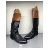 RIDING BOOTS LADIES NARROW LEATHER TOPS, SOLES