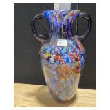 MILLEFIORI DOUBLE HANDLE VASE 13" H