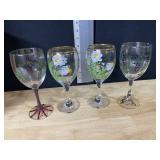 PAINTED WINE GLASSES