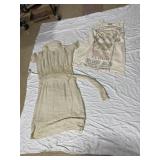 VINTAGE SHIPWRECK SHOP DRESS, OFF WHITE DELICATE