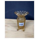 IMPERIAL GLASS FOOTED BUD VASE