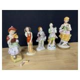 VINTAGE FIGURINES, 1 DAMAGED AS SHOWN
