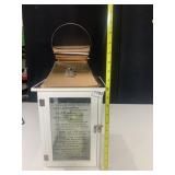 WHITE LANTERN, BATTERY CANDLE, PSALM 23 WRITTEN