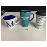 3 DRINKING MUGS, ONE DUQUESNE UNIVERSITY