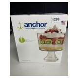 ANCHOR HOCKING GLASS TRIFLE BOWL