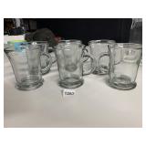 SET OF 6 GLASS MUGS LOOK LIKE ANCHOR HOCKING