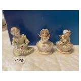 3 FIGURINES INCLUDING ORION, HAND PAINTED LEFTON