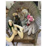 HAND CRAFTED BUNNIES W/ HATS