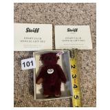 2012 MINI PURPLE STEIFF CLUB BEAR IN BOX