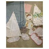 HAND STITCHED DOLLIES, TABLE CLOTHES ETC.