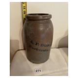 PARKERSBURG BLUE/GRAY CROCK A. P. DODSON