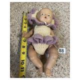 A & D COMPOSITION DOLL W/ BONNET