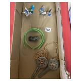 ANTIQUE PLAY TELEPHONE, HEAD DECORATION, JAGUAR