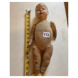 VINTAGE COMPOSITION JOINTED DOLL CLOTH BODY