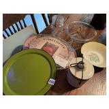 TURKEY LIFTER, CHEESE GRATER, GLASS BOWL,