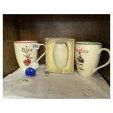 NAUGHTY & NICE MUGS AND LENOX VASE
