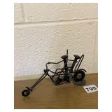 CAST IRON MOTORCYCLE FIGURE W/ DRIVER