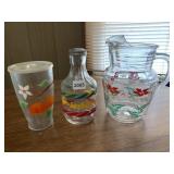 VINTAGE JUICE PITCHERS, CARAFE, ETC.