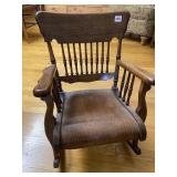 OAK CHILDS ROCKER ANTIQUE EXCELLENT CONDITION