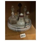 CASTER SET W/ 3 BOTTLES AND 2 SHAKERS, PLUS