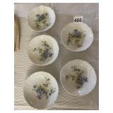 5 HAND DECORATED BOWLS