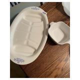 CORNING PLATTER AND CASSEROLE