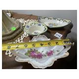 HAND PAINTED DISHES INCL. 7.5" DISH, MINT DISHES,