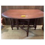 GATELEG DROP SIDE WALNUT TABLE