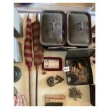 HAND WARMER , AMERICAN FLAGS ,  PORCELAIN PANS