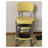 FOLD OUT YELLOW STEP STOOL BENCH