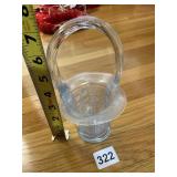 BRIDES BASKET W/ FLOWER DESIGN 7" H