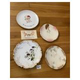 LIMOGE FRANCE PLATE, HAND PAINTED PIECES ONE HAS