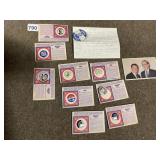 CAMPAGNE BUTTONS W/ CARDS INCL. STEVENSON