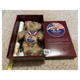 STEIFF SAM TEDDY BEAR 28  USA IN BOX