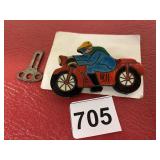 MOTORCYCLE PIN MADE IN GERMANY AND KEY
