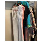 VINTAGE DRESSES, ROBE W/ NEEDLE WORK, ZIPPER