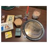 FLASH BULBS, SILVERPLATE PLATE, PICTURES