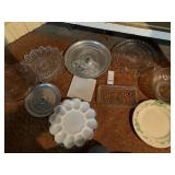 TIERED PLATE OPEN SERVE DISH, FOOTED PINK