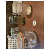 GLASS JARS INCLUDING GREEN ATLAS