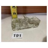 GLASS CAR CANDY CONTAINER