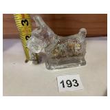 JEANETTE GLASS SCOTTIE DOG CANDY CONTAINER W/