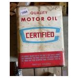 QUALITY MOTOR OIL US GALLON TWO METAL CAN